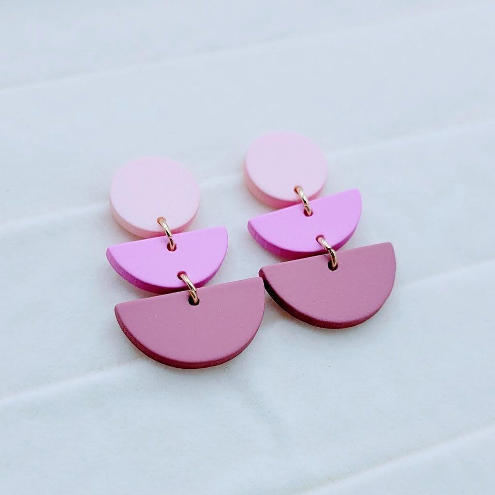 5/$25 Multi Color Geometric Statement Earrings